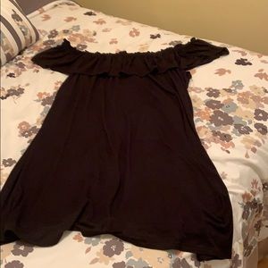 LB Black cotton off the shoulder dress 18/20